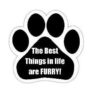    The Best Things in Life Are Furry Car Magnet 