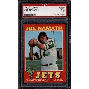  VINTAGE 1971 Topps #250 Joe Namath Jets PSA 7 BV $150.00 