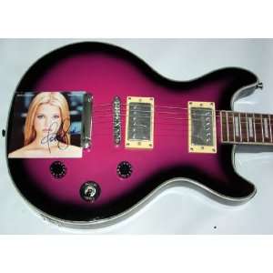   Simpson Autographed Purple Epi Style Guitar PSA/DNA 