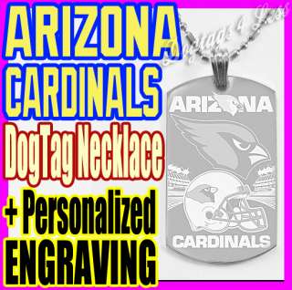 Arizona Cardinals NFL Custom Design Dog Tag Necklace  