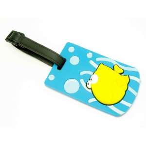  Travel Accessory Personalized Rubber Luggage Tag Blue Fish 