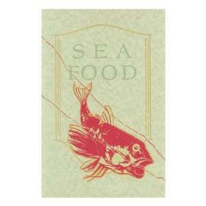  Seafood, Red Fish Premium Poster Print, 16x24