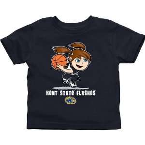 Kent State Golden Flashes Toddler Girls Basketball T Shirt   Navy Blue