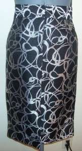   silver ribbon straight skirt by Grace Dane Lewis Grace Elements line