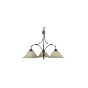 Framburg 1188FI CHAM Sealoft 3 Light Single Tier Chandelier in Forged 