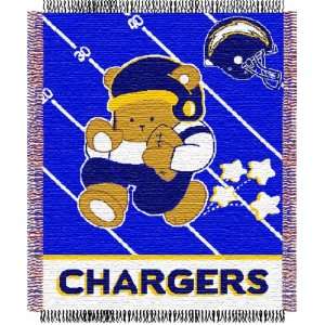  San Diego Chargers NFL Triple Woven Jacquard Throw (Baby 