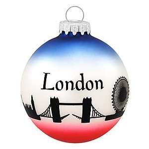  London Skyline Glass Ornament