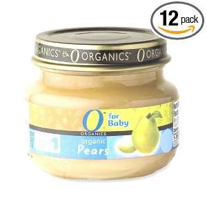 Organics for Baby Organic Pears, Stage 1, 2.5 Ounce Jars (Pack of 12 