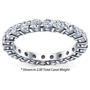 Diamond Eternity Band Shared Prong Round Cut   Includes Appraisal 
