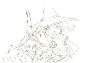 Anime Genga not Cel Tweeny Witches 2 pages #1  