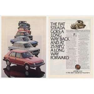  1980 Fiat Strada 36 Topolino Old Models 2 Page Print Ad 