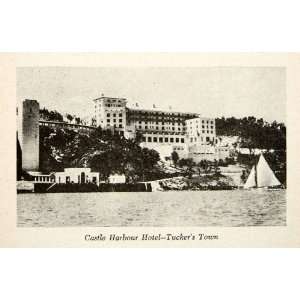 1947 Print Castle Harbour Hotel Tuckers Town Bermuda Resort Historic 