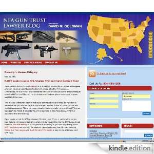  NFA Gun Trust Lawyer Blog Kindle Store David M. Goldman
