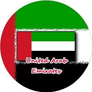  58mm Round Pin Badge UAE Flag