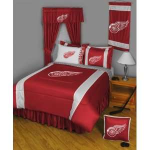  RED WINGS 6 pc QUEEN BEDDING SETBoys Comforter Sheets Sham NHL Hockey