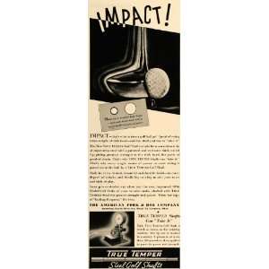 1936 Ad True Temper Golf American Fork & Hoe Company   Original Print 