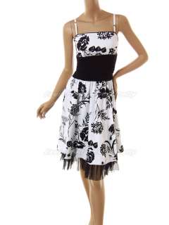 Spaghetti Straps Floral Printed BNWT Tulle Short Party Dress 06329 US 