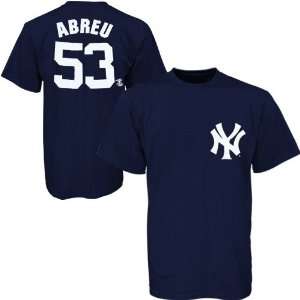   Yankees #53 Bobby Abreu Navy Blue Players T shirt