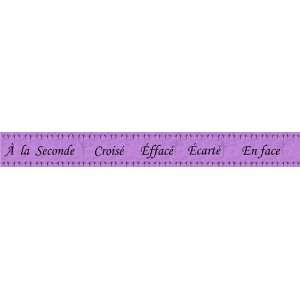 Ballet Dance Terms Lavender Wallpaper Border by Writings on the Wall