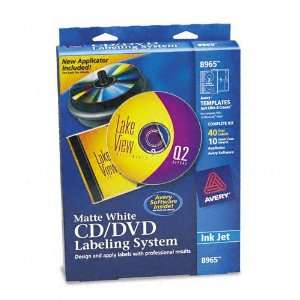  Avery  CD/DVD Design Kit with 40 Matte Labels & 10 