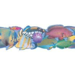  Tropical Fish Die Cut Wallpaper Border by 4Walls