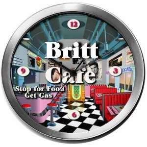  BRITT 14 Inch Cafe Metal Clock Quartz Movement Kitchen 