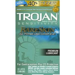 Bundle Trojan Bare Skin 10 Pack and 2 pack of Pink Silicone Lubricant 