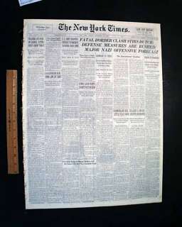 ADOLPH HITLER Assassination Attempt 1939 WWII Newspaper  