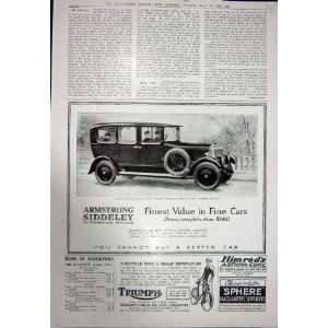   1923 ADVERTISEMENT TRIUMPH CYCLE ARMSTRONG MOTOR CAR