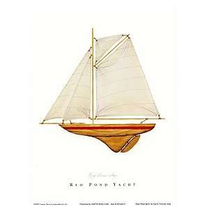  Karyn Frances Gray Red Pond Yacht 7x5 Poster Print