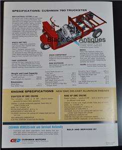 Original Cushman 780 Truckster Color Sales Brochure NOS  