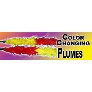   Color Changing Plumes Half Dyed Illusion Tricks Magic 