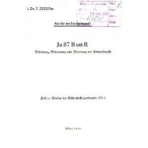   Junkers Ju 87 B und R Aircraft Handbook Abwurwaffe SD Manual Junkers
