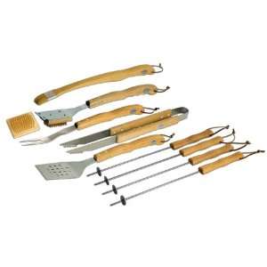  Jim Beam JB0111 10 Piece Barbeque Tool Set, Stainless 