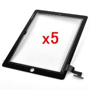  Neewer 5x Black Touch Screen Glass Digitizer for iPad 2 