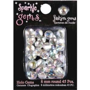  Sparkle Gems 8mm Round 45/Pkg Holographic [Office Product 