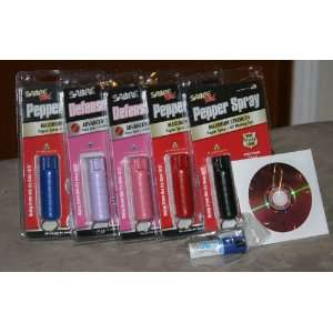 Pepper Spray key chain kit. Sabre red, one practice cansiter and DVD 