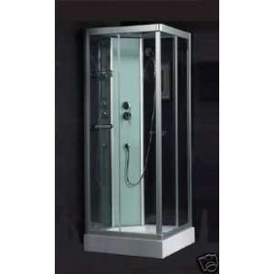   Tray, Glass Shower Panel and Ceiling Rain Shower