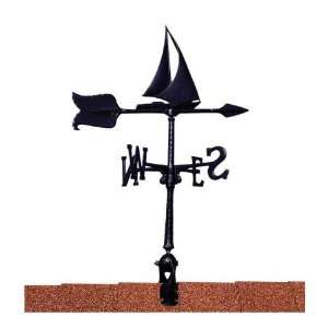   24 Sailboat Accent Directions Weathervane, Black