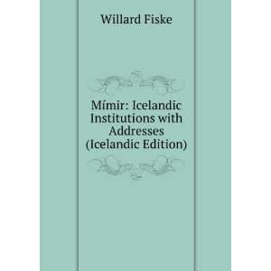  MÃ­mir Icelandic Institutions with Addresses (Icelandic 