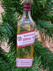 Johnny Walker Stlye Whiskey Bottle Christmas Ornament  