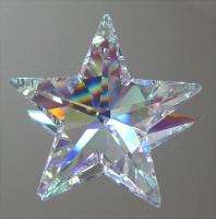   Crystal 40mm AB Star Prism Ornament (Aurora Borealis), logo Retired