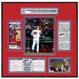   Red Sox 2007 World Series Ticket Frame   Game 2 Winner Curt Schilling
