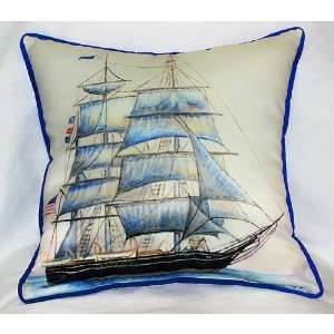  Betsy Drake HJ555 Whaling Ship Art Only Pillow 18x18 