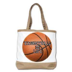  Bag Purse (2 Sided) Tan Basketball Equals Life 