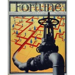  1940 Fortune Cover Oil Gas Pipeline Valve Herbert Bayer 