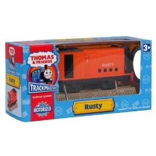  TOMY Rusty Train Engine Battery Operated w/ 2 Straight 