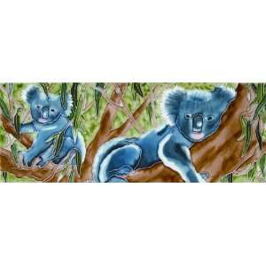   Koala Bears on Eucalyptus tree 6x16x0.25 inches Picture Art Tile Frame