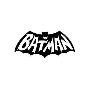 Batman Bat 6 Inch Vinyl Decal Sticker White