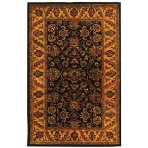   GJ250D Black and Gold Traditional 8 x 8 Area Rug